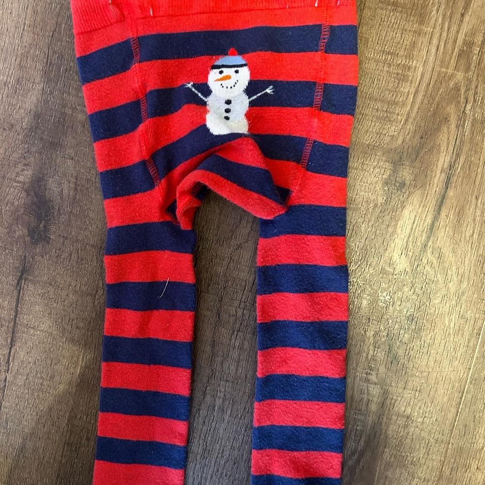 Baby Boden Snowman knit leggings